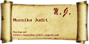 Muzsika Judit névjegykártya